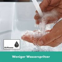 Vorschau: Hansgrohe Tecturis S Waschtischarmatur 80 CoolStart wassersparend+ ohne Ablaufgar., weiß matt