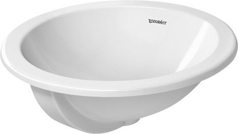 Duravit Architec Einbauwaschtisch rund Ø47cm, mit Überlauf, ohne Hahnloch, weiß 0468470000