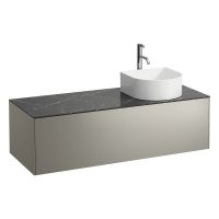 Vorschau: Laufen Sonar Schubladenelement mit Push&Pull Funktion, rechts, Breite 117,5cm nera marquina