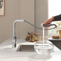 Vorschau: Grohe Blue Pure Minta Küchenarmatur mit Filterfunktion, herausziehbarer L-Auslauf, chrom 30590000