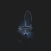 Vorschau: Grohe Atrio 2-Griff-Waschtischmischer L-Size mit Kreuzgriffen, Push-Open, wassersparend, chrom 21144000