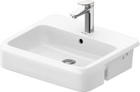 Vorschau: Duravit Qatego Halbeinbauwaschtisch 55x47cm mit Hahnloch, weiß 0399550000