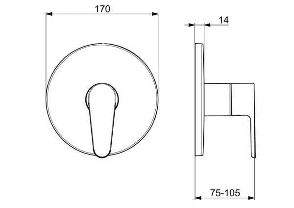 Hansa Hansavantis Einhand-Brausebatterie Fertigmontageset, chrom