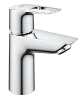 Grohe BauLoop Waschtischarmatur S-Size mit Push-Open Ablaufgarnitur, Energie-Spar-Funktion, chrom 23883001