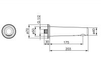 Vorschau: Hansa Hansaelectra Waschtisch-Elektronik-Batterie, Batteriebetrieb 3V, 175mm, chrom