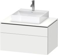 Vorschau: Duravit L-Cube Waschtischunterschrank wandhängend 82x55cm mit 2 Schubladen für Aufsatzbeckenweiß matt LC4880018180000