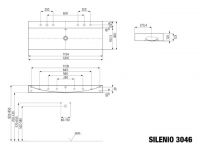 Vorschau: Kaldewei Silenio Doppelwaschtisch 120x46x12cm, mit Perl-Effekt, Modell 3046-D