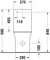 Vorschau: Duravit White Tulip Stand-WC für Kombination, Tiefspüler, spülrandlos, weiß