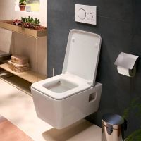 Vorschau: Hansgrohe EluPura Original Q Wand WC Set mit AquaChannel Flush und WC-Sitz, Softcube, weiß 60208450