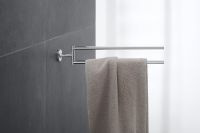 Vorschau: Duravit Starck T Handtuchhalter 2-armig, schwenkbar, 46,5cm chrom 0099411000