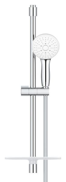 Grohe Tempesta 110 Brausestangenset 60cm mit Ablage, 3 Strahlarten, wassersparend, chrom