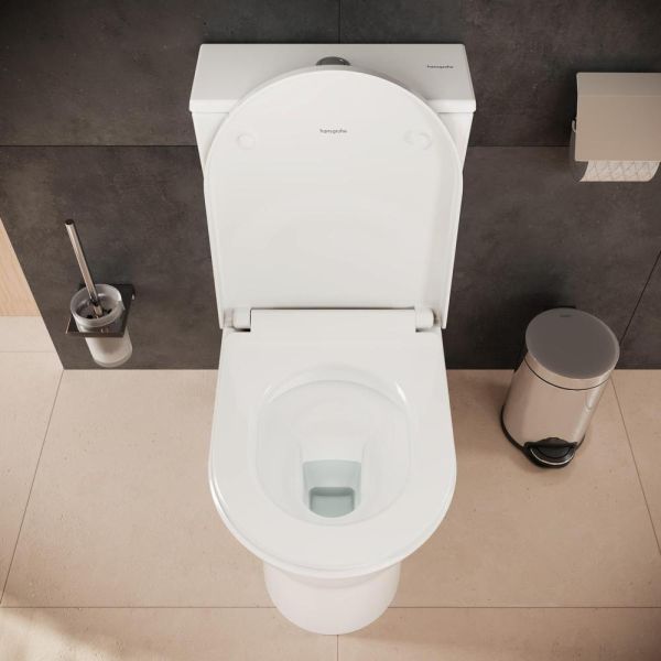 Hansgrohe EluPura Original S Stand WC für Spülkasten, Abgang waagerecht/senkrecht, weiß