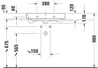 Vorschau: Duravit Happy D.2 Waschtisch 65x50,5cm, mit Überlauf, mit Wondergliss, weiß 23186500271