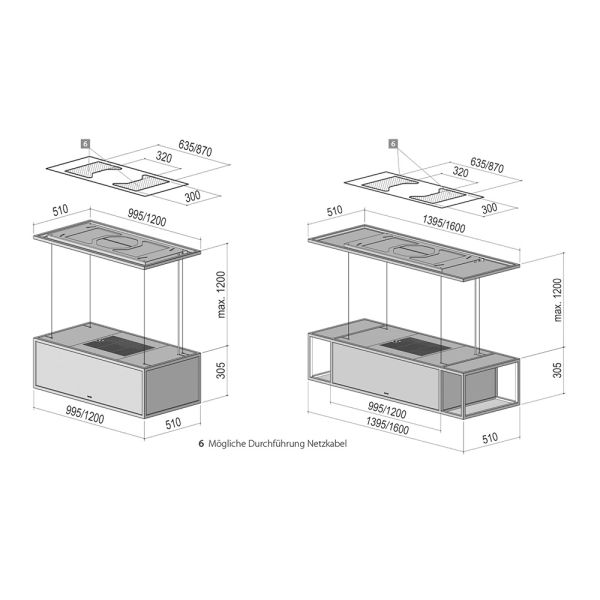 berbel Skyline Frame Inselhaube Umluft