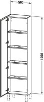 Vorschau: Duravit L-Cube Hochschrank 50x176cm mit 1 Tür, techn. Zeichnung