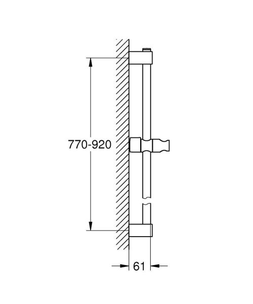 Grohe Tempesta Brausestange 90cm, chrom