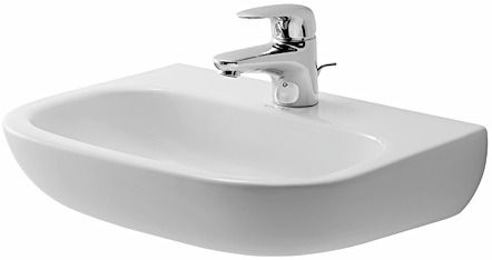 Duravit D-Code Handwaschbecken rechteckig 45x34cm, mit Hahnloch, ohne Überlauf, weiß