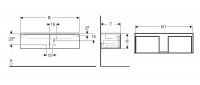 Vorschau: Geberit Xeno² Waschtischunterschrank mit 2 Auszügen, 159,5x35cm_2