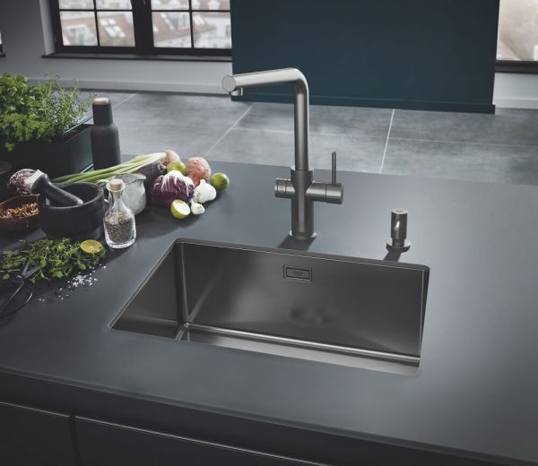 Grohe K700U Küchenspüle aus Edelstahl 55x45cm, hard graphite gebürstet 31574AL1