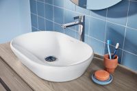 Duravit D-Neo Aufsatzbecken 60x40cm halboval, ohne Überlauf, ohne Hahnloch, weiß 2372600070