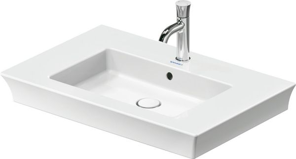 Duravit White Tulip Waschtisch 75x49cm, mit 1 Hahnloch, Überlauf, Ablaufventil, weiß 2363750000