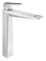 Grohe Allure Brilliant Waschtischarmatur XL-Size für Aufsatzbecken mit Vanilla Noir Caesarstone Griff-Einlage, chrom 24419000