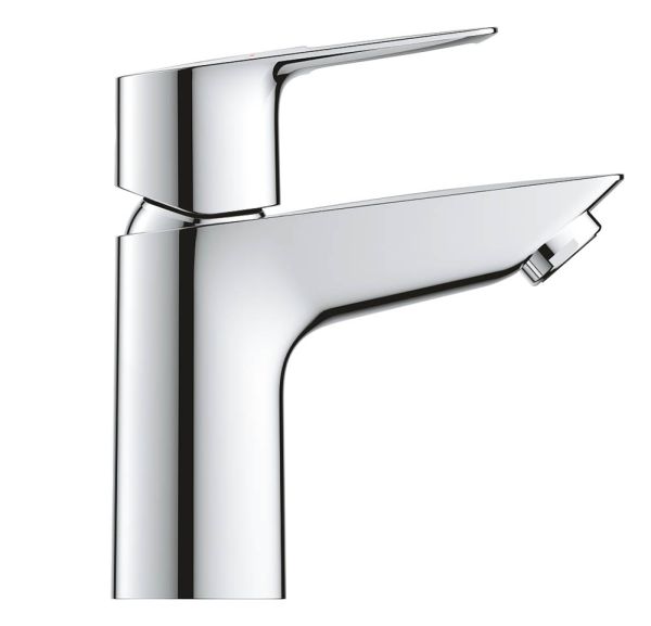 Grohe BauLoop Waschtischarmatur S-Size mit Push-Open Ablaufgarnitur, LowFlow 3,5 l/min, chrom