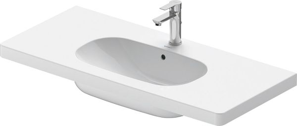 Duravit D-Code Waschtisch rechteckig 105x48cm, mit Hahnloch, mit Überlauf, weiß 03421000002