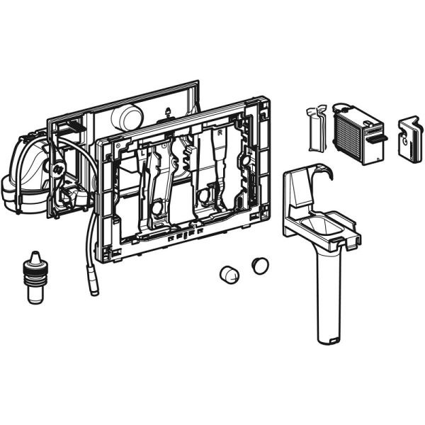 Geberit DuoFresh Modul, manuelle Auslösung & DuoFresh Stick Einschub, für Sigma Spülkasten