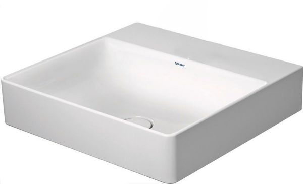 Duravit DuraSquare Waschtisch rechteckig 50x47cm, ohne Hahnloch, ohne Überlauf, weiß