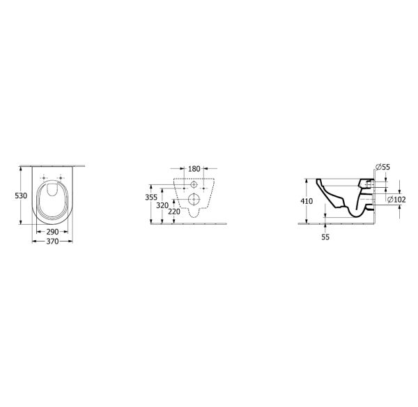 Villeroy&Boch Architectura TwistFlush[e³] Wand-WC rund