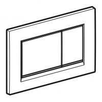 Vorschau: Geberit Sigma30 Betätigungsplatte für 2-Mengen-Auslösung chrom/mattchrom/chrom