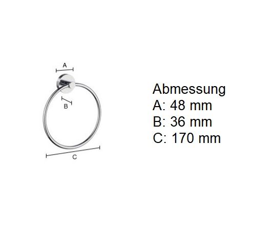 Smedbo Home Handtuchring Ø17cm, nickel gebürstet