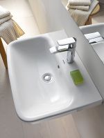 Duravit DuraStyle Waschtisch 65x44cm, mit 1 Hahnloch, mit Überlauf, WonderGliss, weiß 23196500001