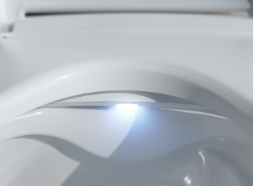 Selbstreinigende Düse des LAUFEN CLEANET PRO mit UV-Licht