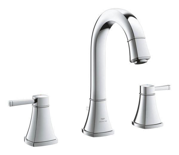 Grohe Grandera 3-Loch Waschtischarmatur L-Size mit Ablaufgarnitur, chrom 20619000