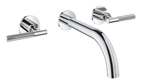 Grohe Atrio 3-Loch-Waschtischarmatur Unterputz für Atrio Hebelgriffe mit Rändelstruktur 48646000, 20587000