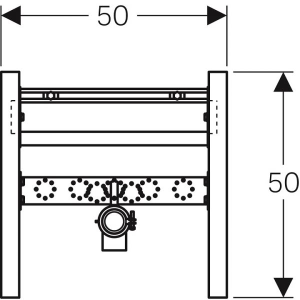 Geberit Duofix Traversenelement für Waschtisch, Standarmatur