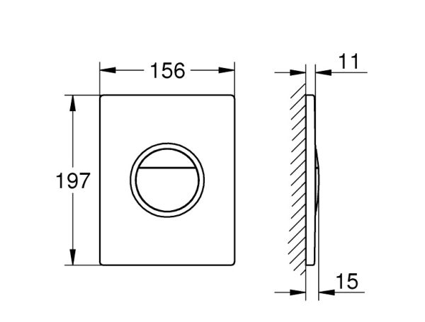 Grohe Nova Cosmopolitan Light WC-Betätigung für 2-Mengen/Start&Stopp, chrom