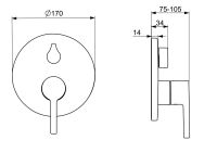 Vorschau: Hansa Hansavantis Wannen- und Brausebatterie Fertigmontageset, chrom