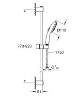 Vorschau: Grohe Tempesta 110 Brausestangenset 90cm, 2 Strahlarten, 7,4 l/min, chrom