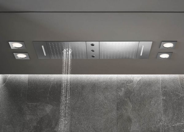 Grohe Rainshower Aqua Duo Deckenbrause inkl. Rohbau-Set, 2 Strahlarten, chrom