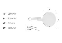 Vorschau: Smedbo Outline Kosmetikspiegel mit LED-Beleuchtung, chrom