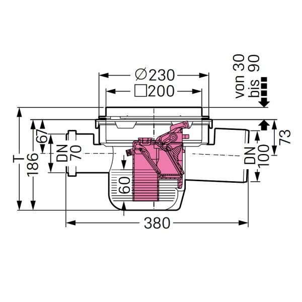 Kessel Universaler Kellerablauf Grundkörper DN 100