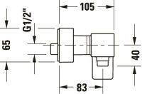 Vorschau: Duravit Manhattan Duscharmatur Aufputz eckig, chrom