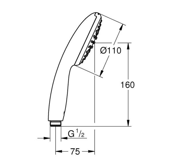 Grohe Tempesta 110 Handbrause 1-strahlig, wassersparend, chrom