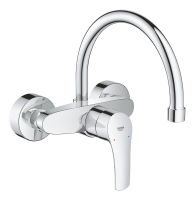 Grohe Eurosmart Spültischbatterie mit schwenkbarem C-Auslauf, Wandmontage, chrom 32482003