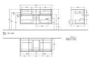 Vorschau: Villeroy&Boch Collaro Waschtischunterschrank 120cm für Aufsatzwaschtisch 4A338G