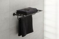 Duravit Starck T Handtuchablage wandhängend, schwarz matt 0099444600