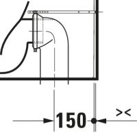 Vorschau: Duravit ME by Starck Stand-WC für Kombination, Tiefspüler, spülrandlos, weiß